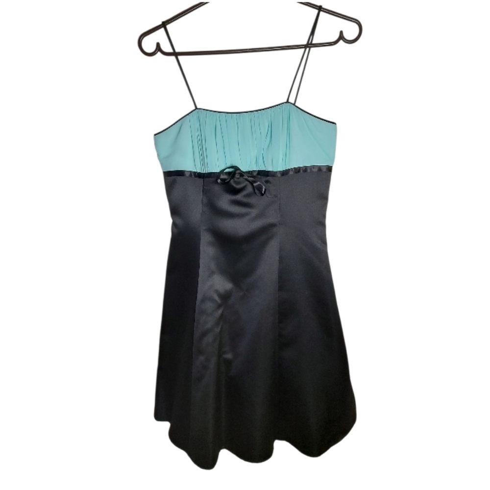 Majora Black & Blue Silky Dress